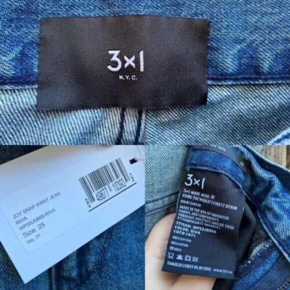 New 3x1 NYC Joy Snap Away Trouser/Wide Leg Jeans - Picture 9 of 10